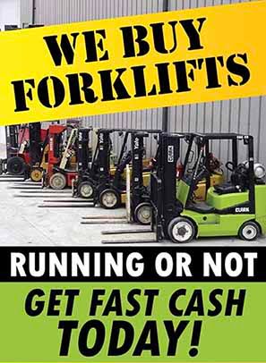 cash for unwanted forklifts removal